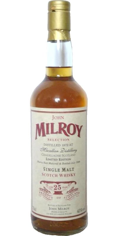Macallan 1972 JY  Selection