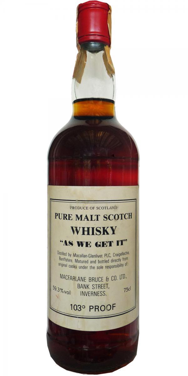 Macallan As We Get It McfB  Pure Malt Scotch Whisky