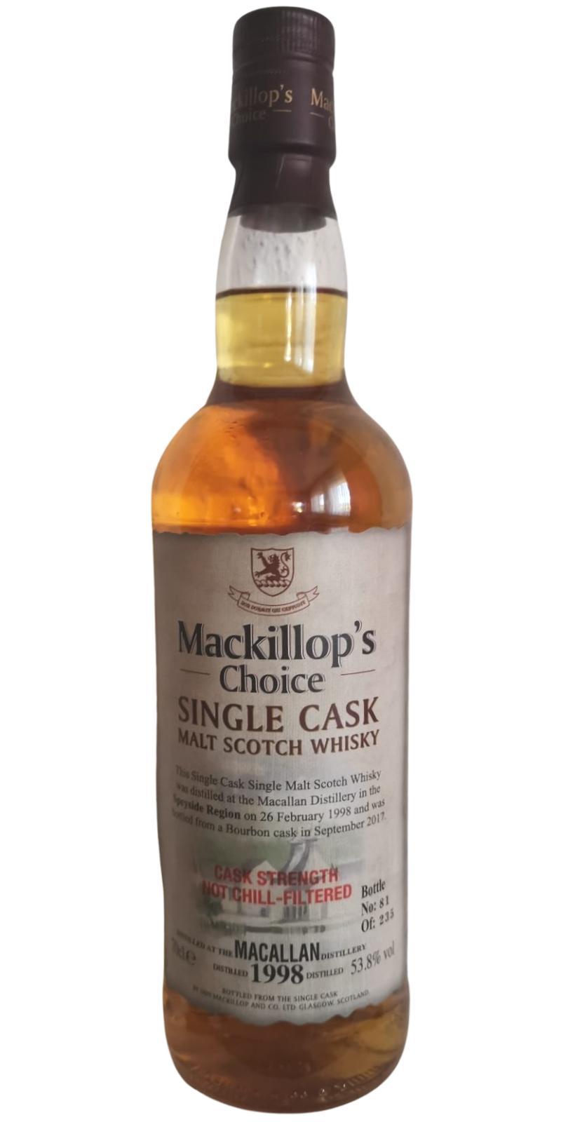 Macallan 1998 McC  Single Cask - Cask Strength