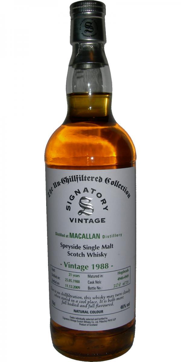 Macallan 1988 SV  The Un-Chillfiltered Collection