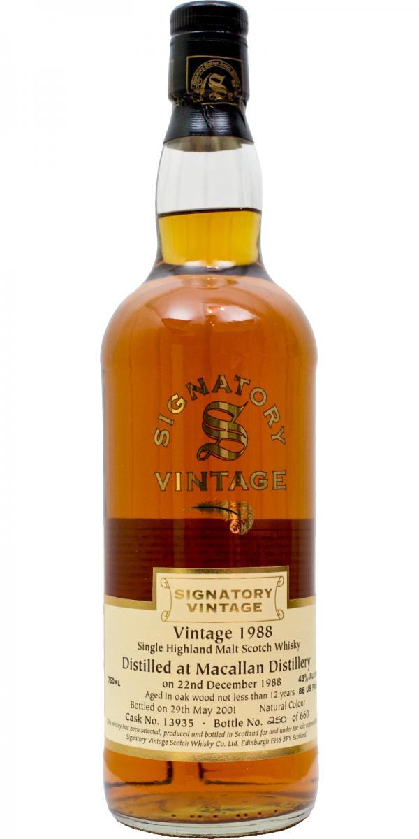 Macallan 1988 SV  Vintage Collection