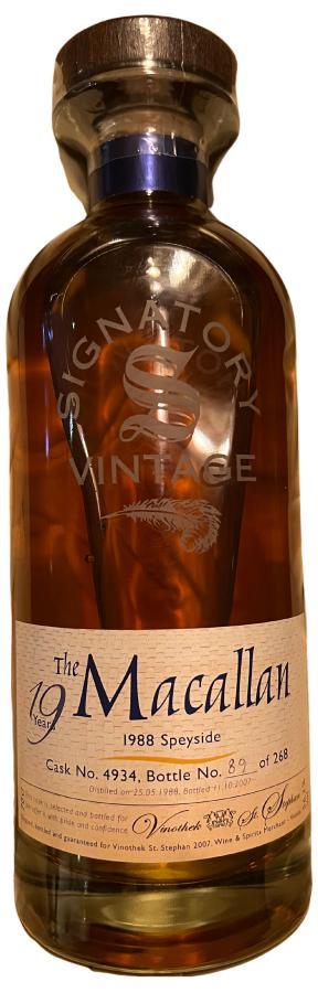 Macallan 1988 SV  Cask Strength