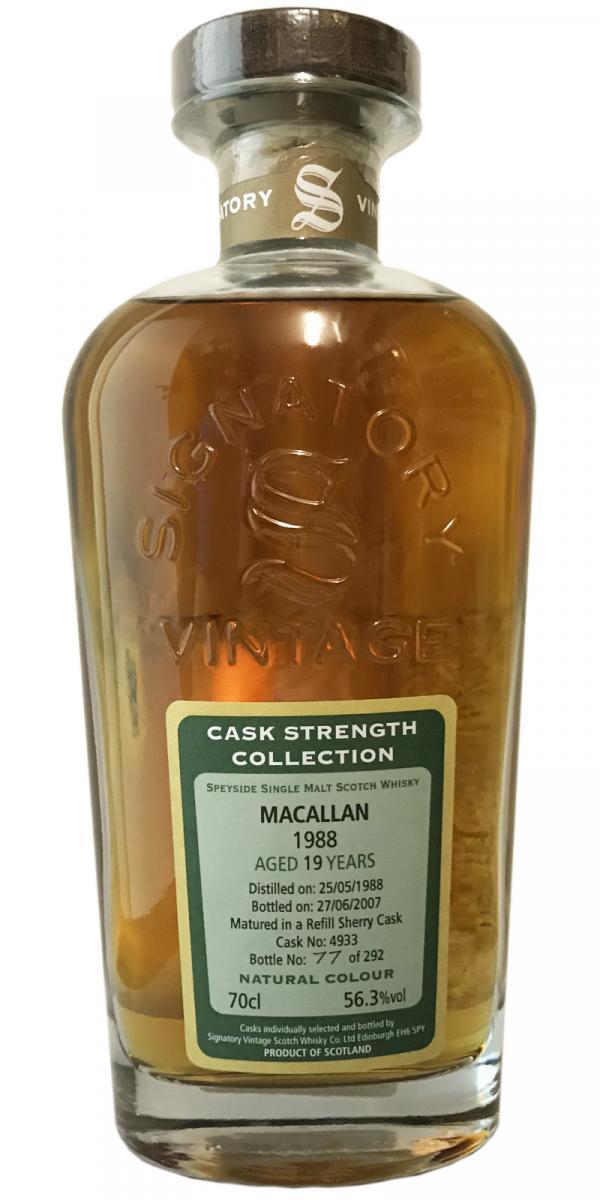 Macallan 1988 SV  Cask Strength Collection