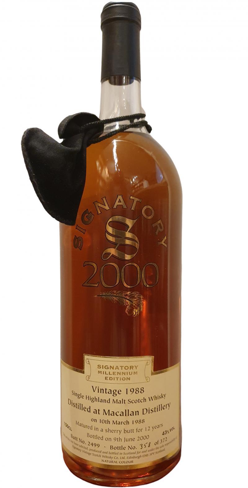 Macallan 1988 SV  Millennium Edition