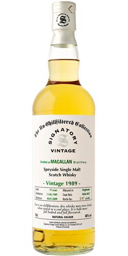 Macallan 1989 SV  The Un-Chillfiltered Collection
