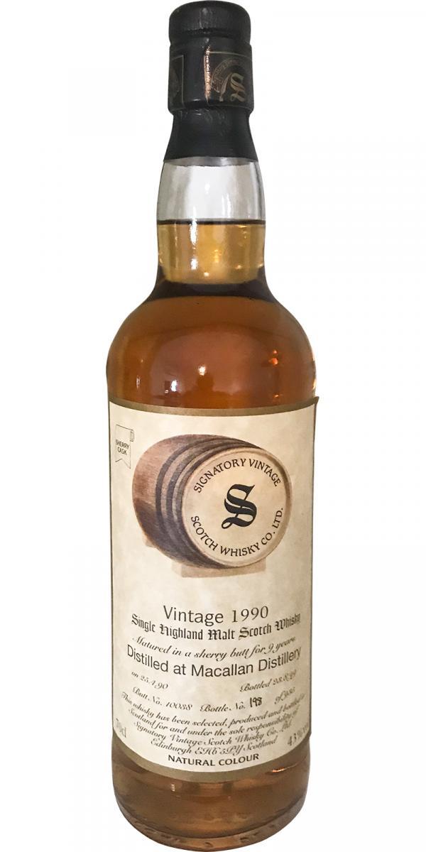 Macallan 1990 SV  Vintage Collection