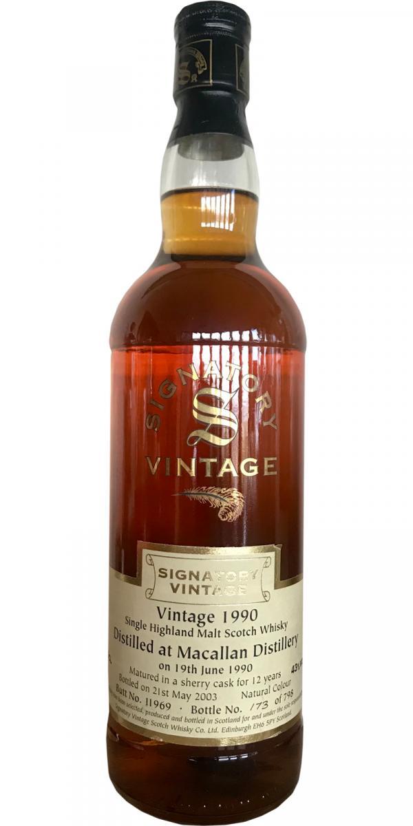 Macallan 1990 SV  Vintage Collection