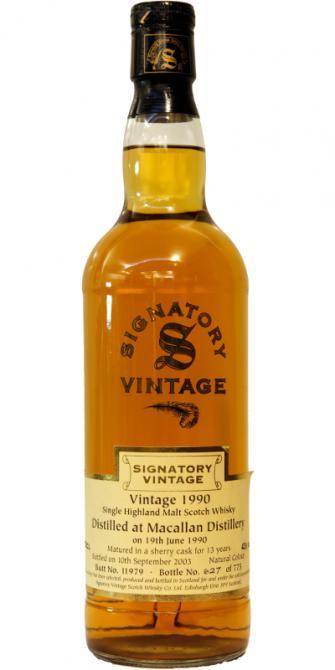 Macallan 1990 SV  Vintage Collection