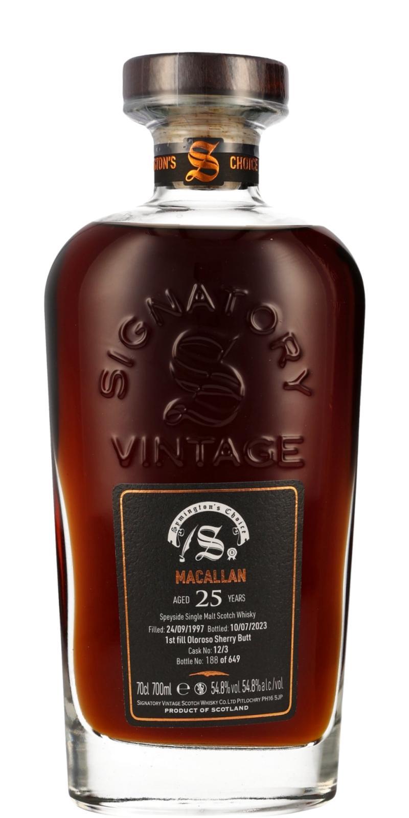 Macallan 1997 SV  Cask Strength Collection - Symington’s Choice