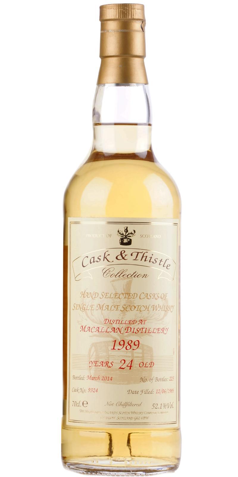 Macallan 1989 H&I  Cask & Thistle Collection