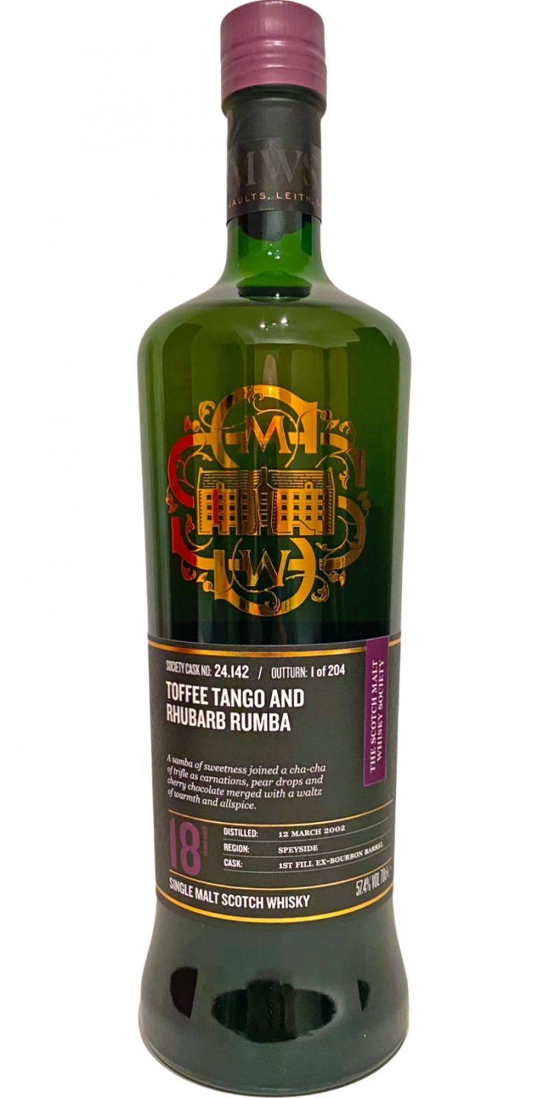 Macallan 2002 SMWS 24.142  Toffee tango and rhubarb rumba