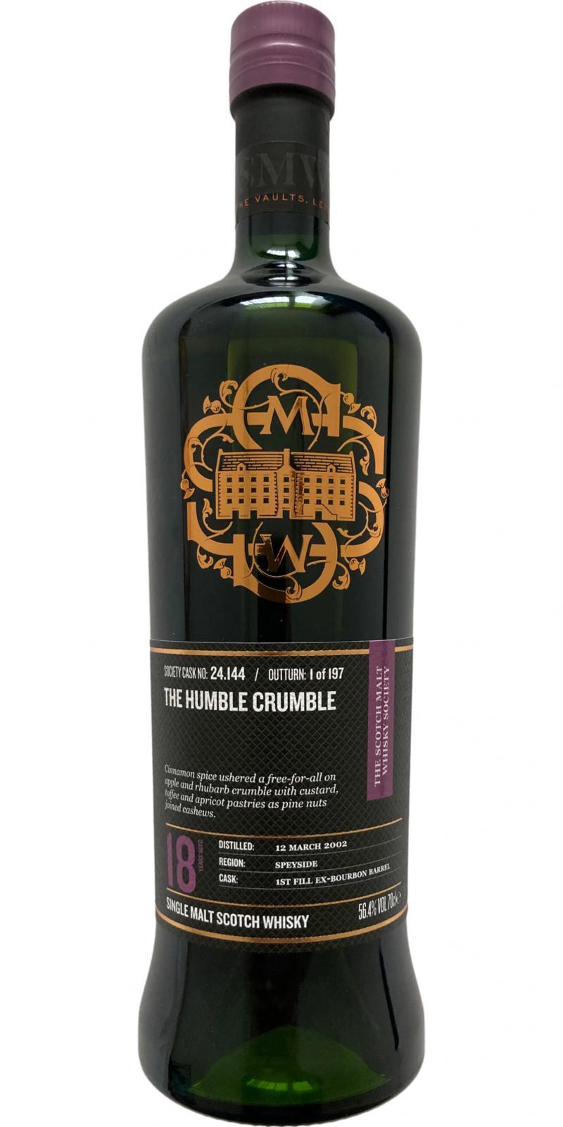 Macallan 2002 SMWS 24.144  The humble crumble