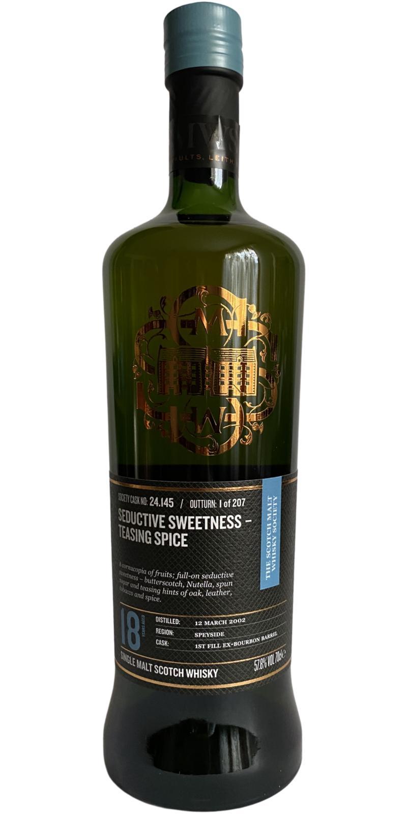 Macallan 2002 SMWS 24.145  Seductive sweetness - teasing spice