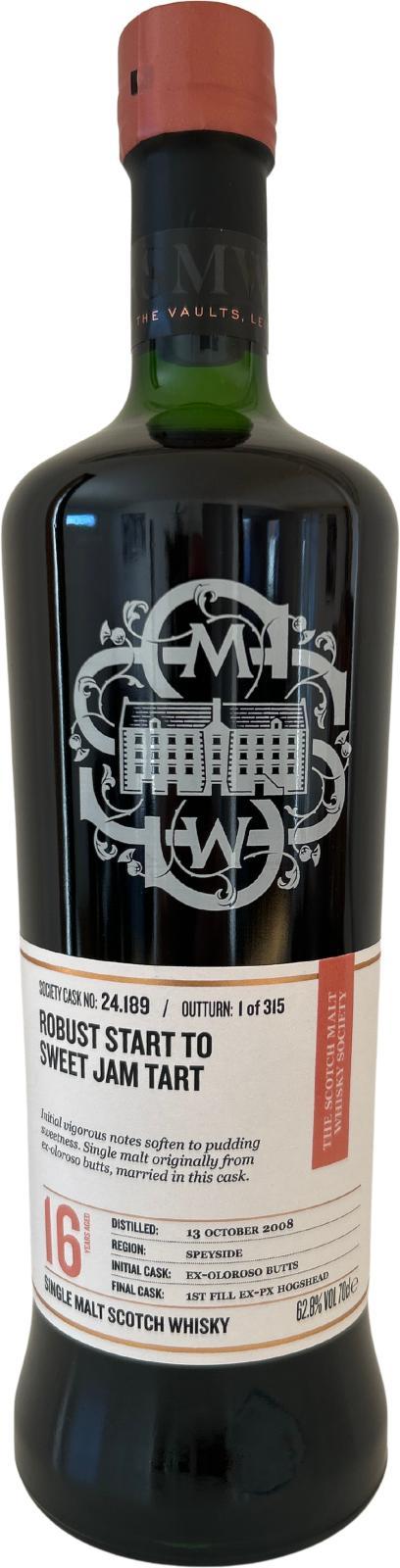 Macallan 2008 SMWS 24.189  Robust start to culinary art