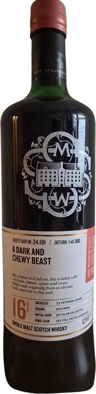 Macallan 2008 SMWS 24.191  A dark and chewy beast