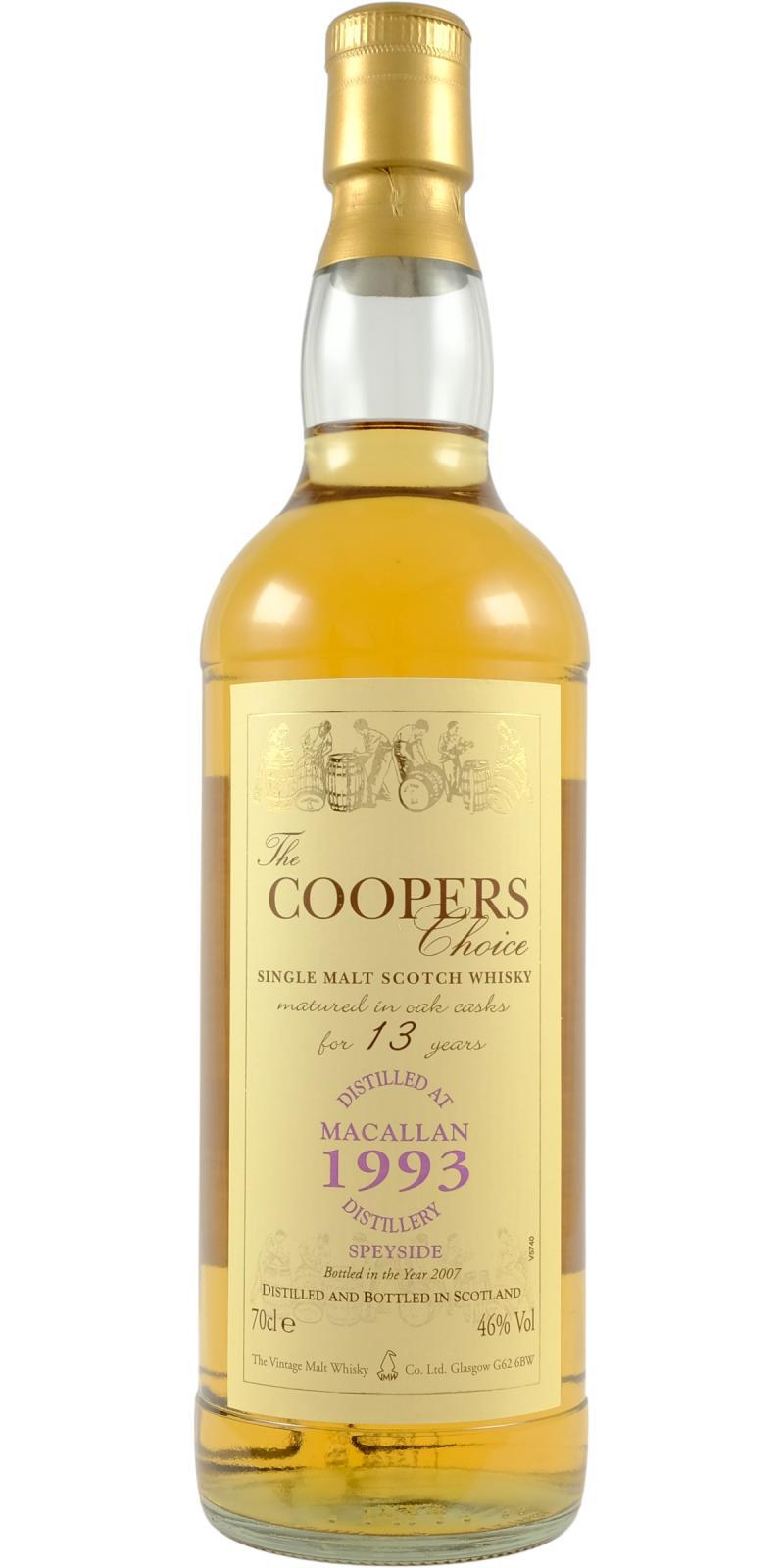 Macallan 1993 VM  The Cooper's Choice