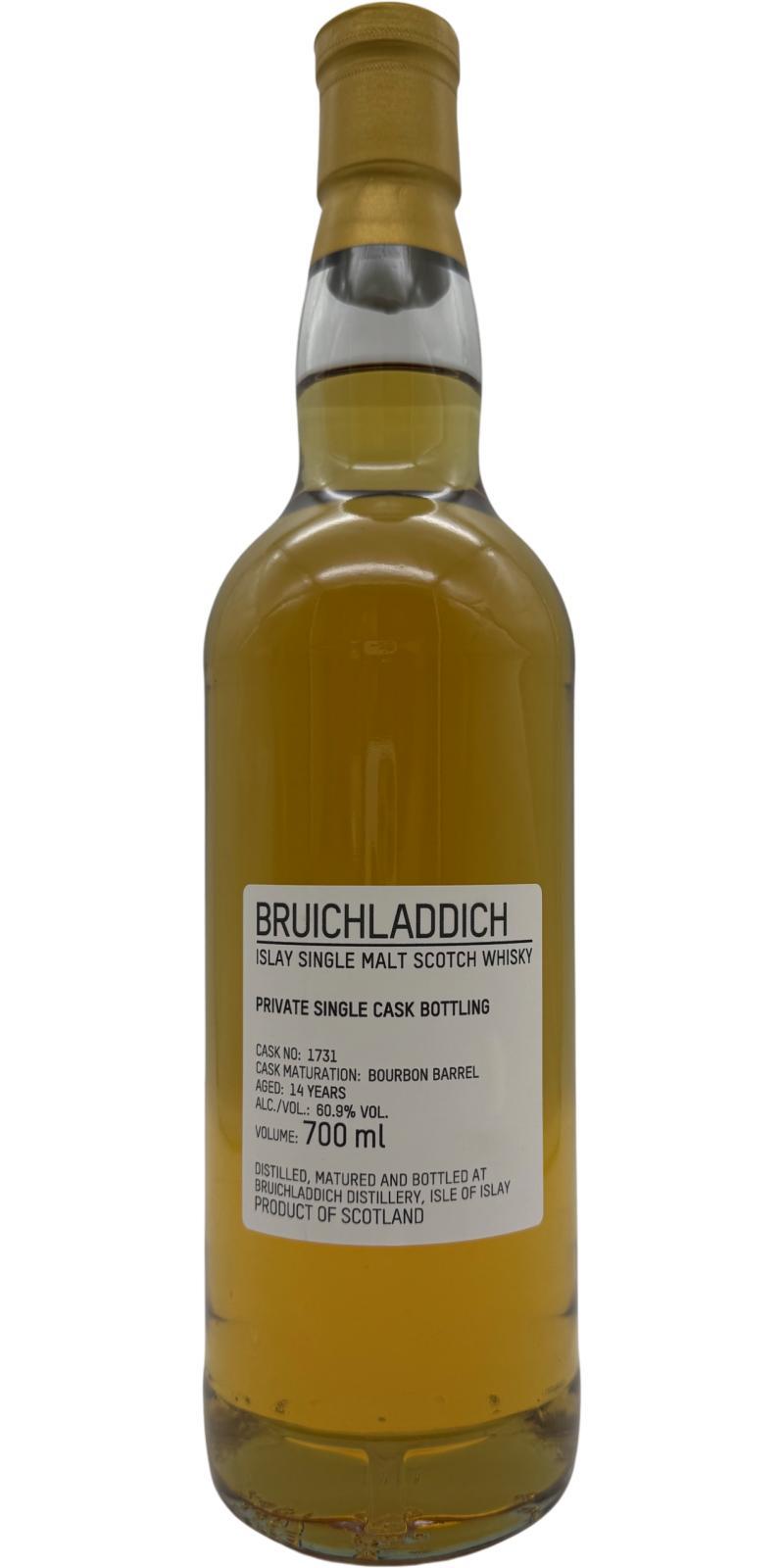 Bruichladdich 14-year-old Private Single Cask Bottling