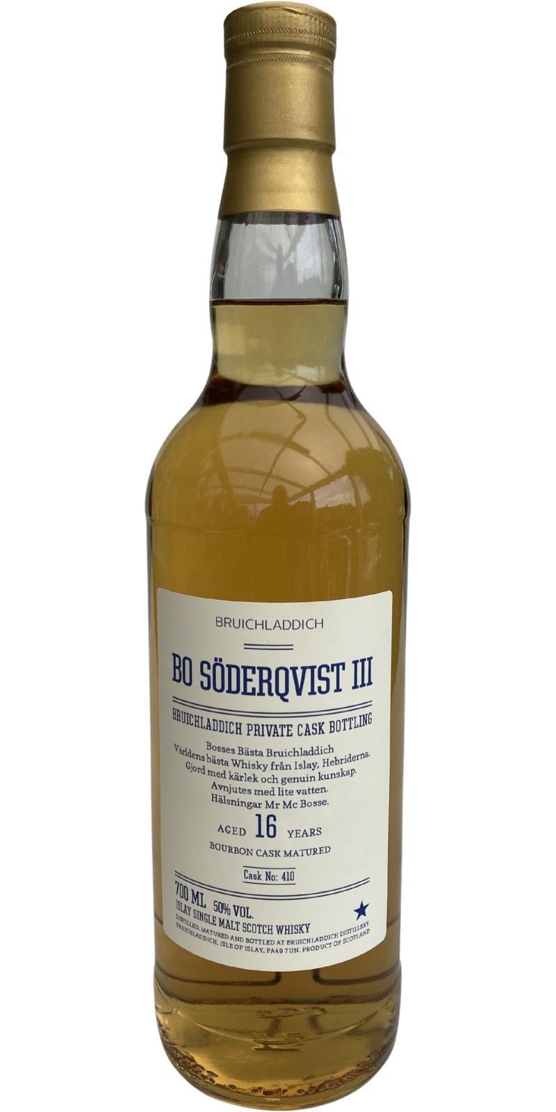 Bruichladdich 16-year-old Bo Söderqvist III - Private Cask Bottling