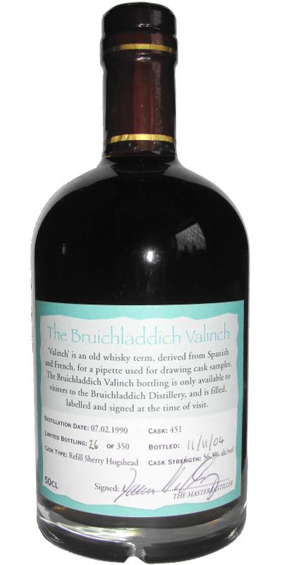 Bruichladdich 1990 The Bruichladdich Valinch