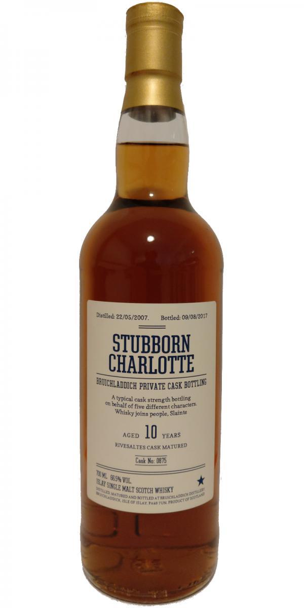 Bruichladdich 2007 - Stubborn Charlotte Private Cask Bottling