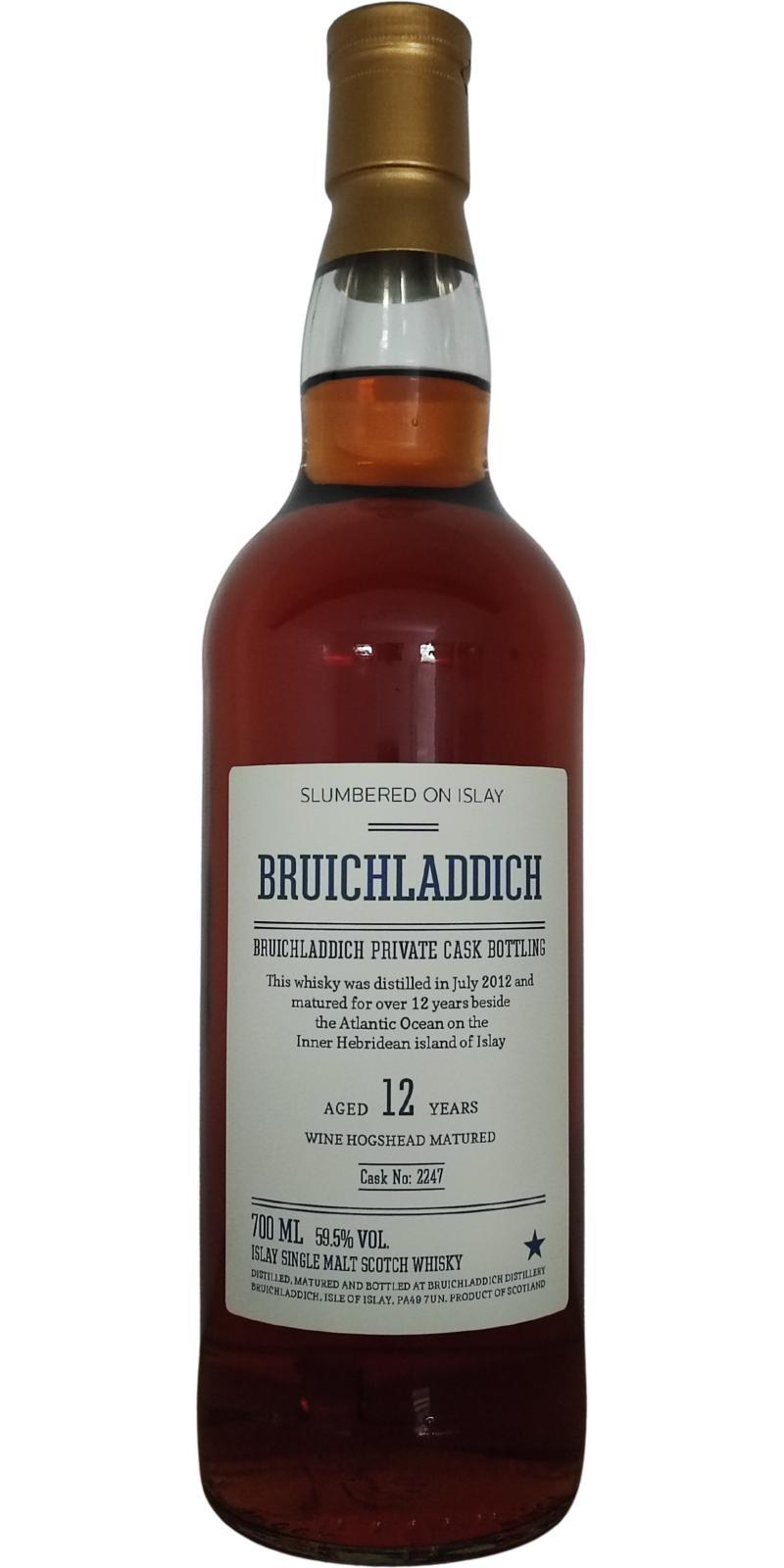 Bruichladdich 2012 Private Cask Bottling