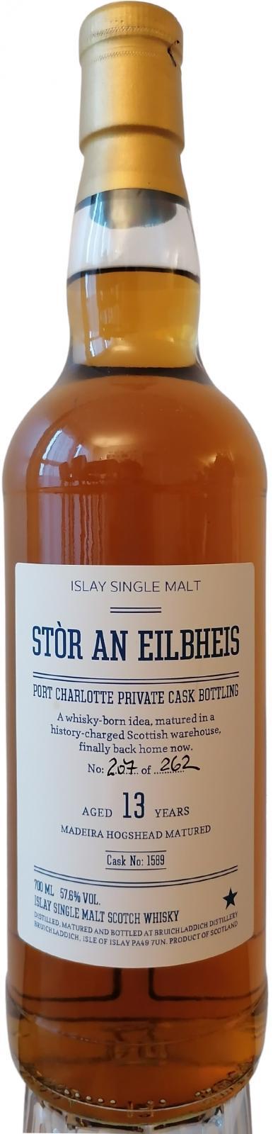 Port Charlotte 13-year-old Stor An Eilbheis - Private Cask Bottling