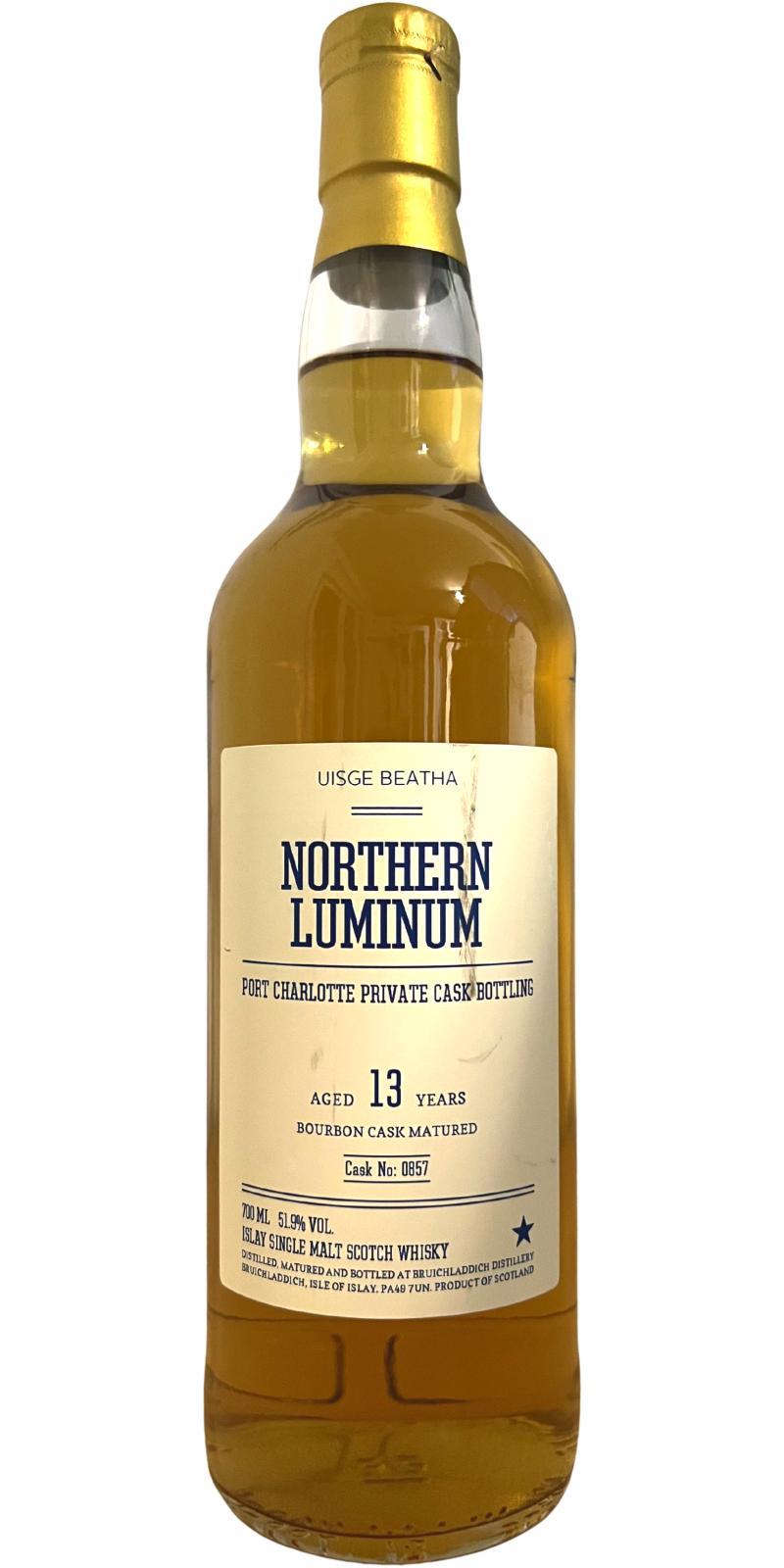 Port Charlotte 13-year-old - Northern Luminum Private Cask Bottling