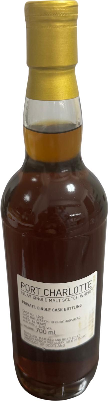 Port Charlotte 16-year-old Private Single Cask Bottling