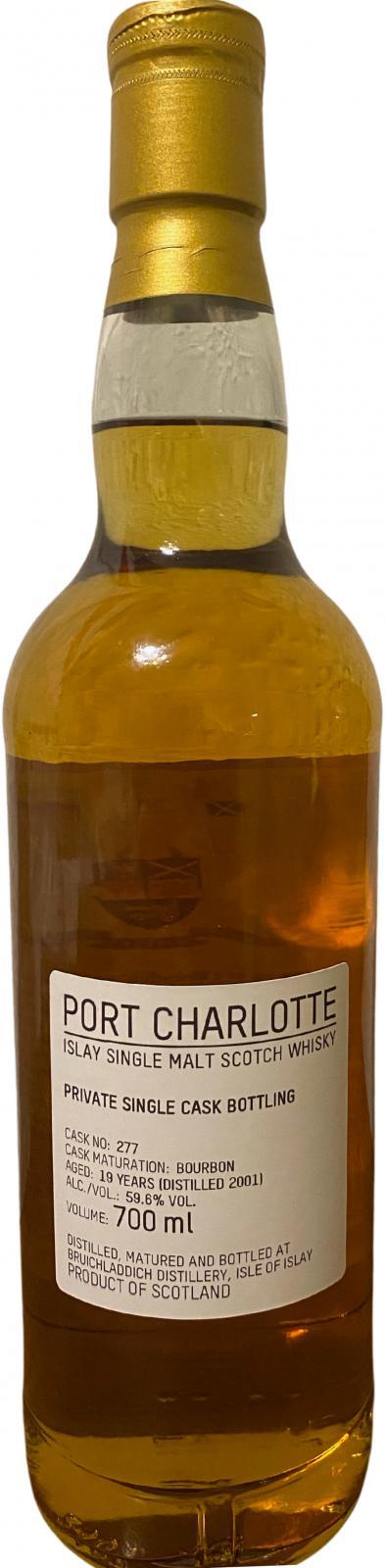 Port Charlotte 2001 Private Single Cask Bottling