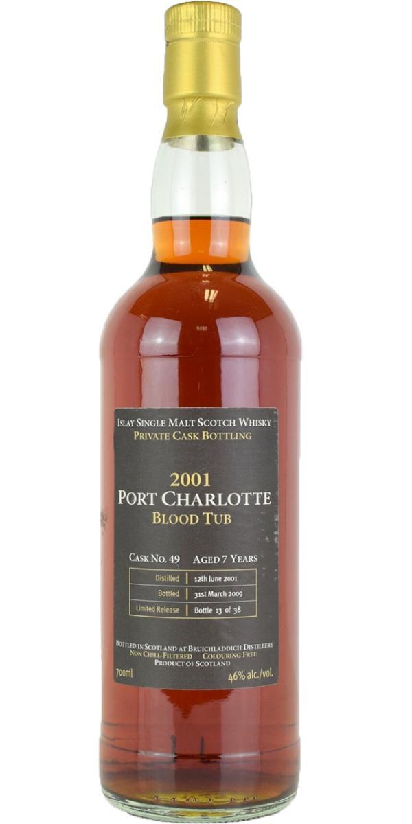 Port Charlotte 2001 Blood Tub Private Cask Bottling
