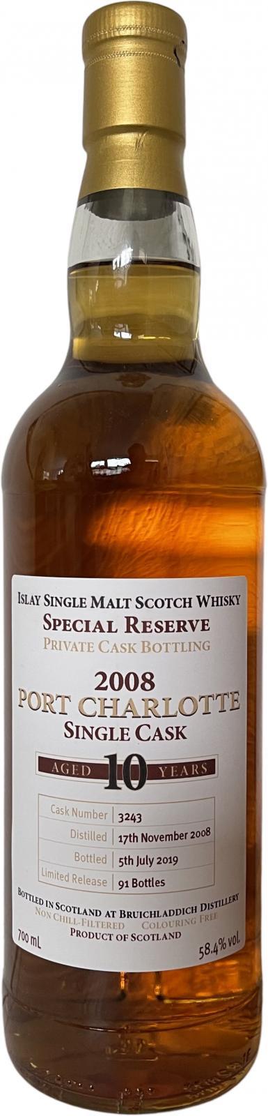 Port Charlotte 2008 Private Cask Bottling