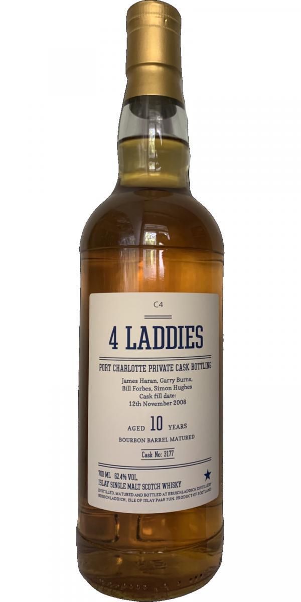 Port Charlotte 2008 - 4 Laddies Private Cask Bottling