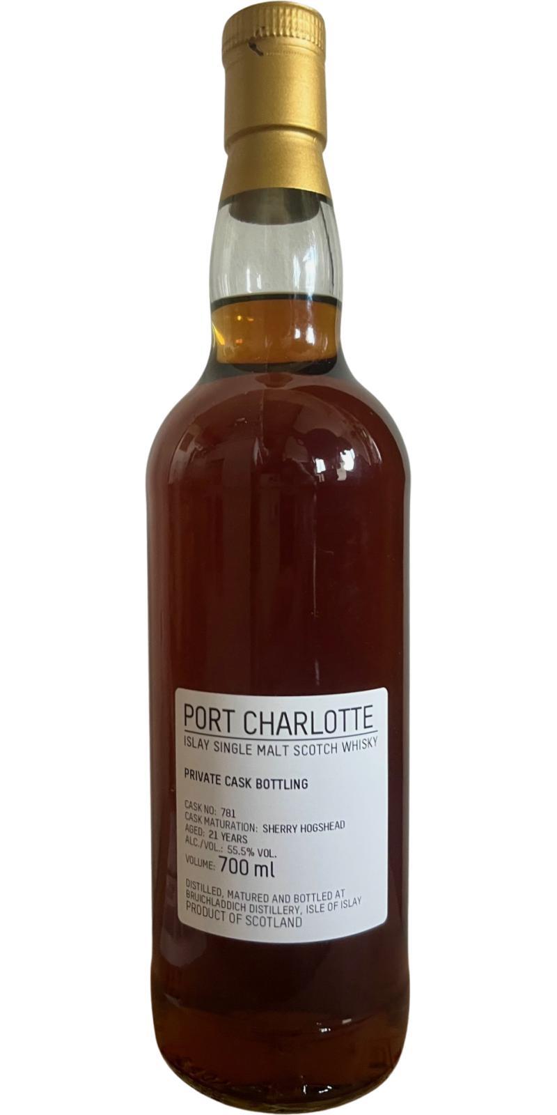 Port Charlotte 21-year-old Private Cask Bottling