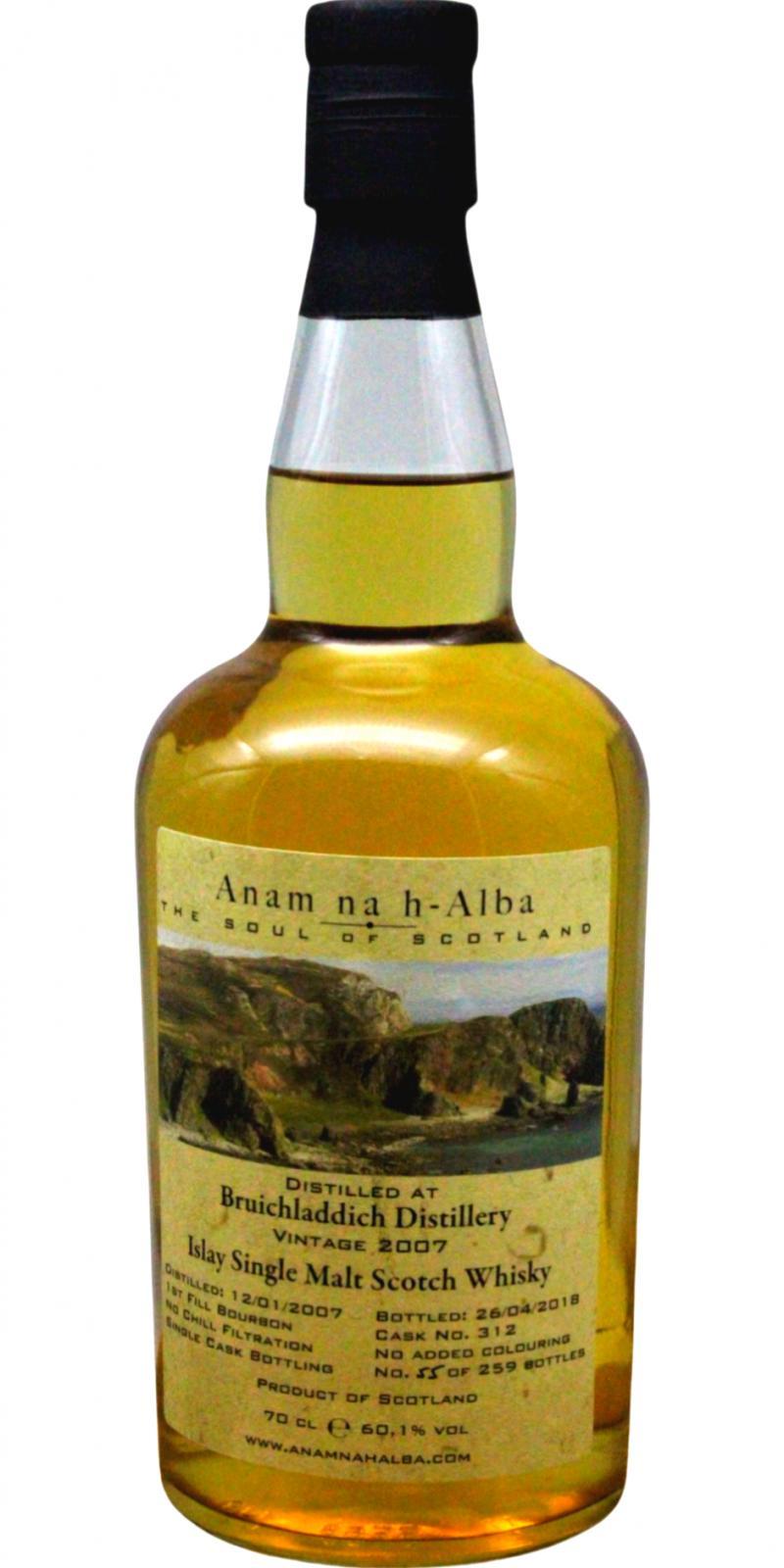 Bruichladdich 2007 ANHA The Soul of Scotland