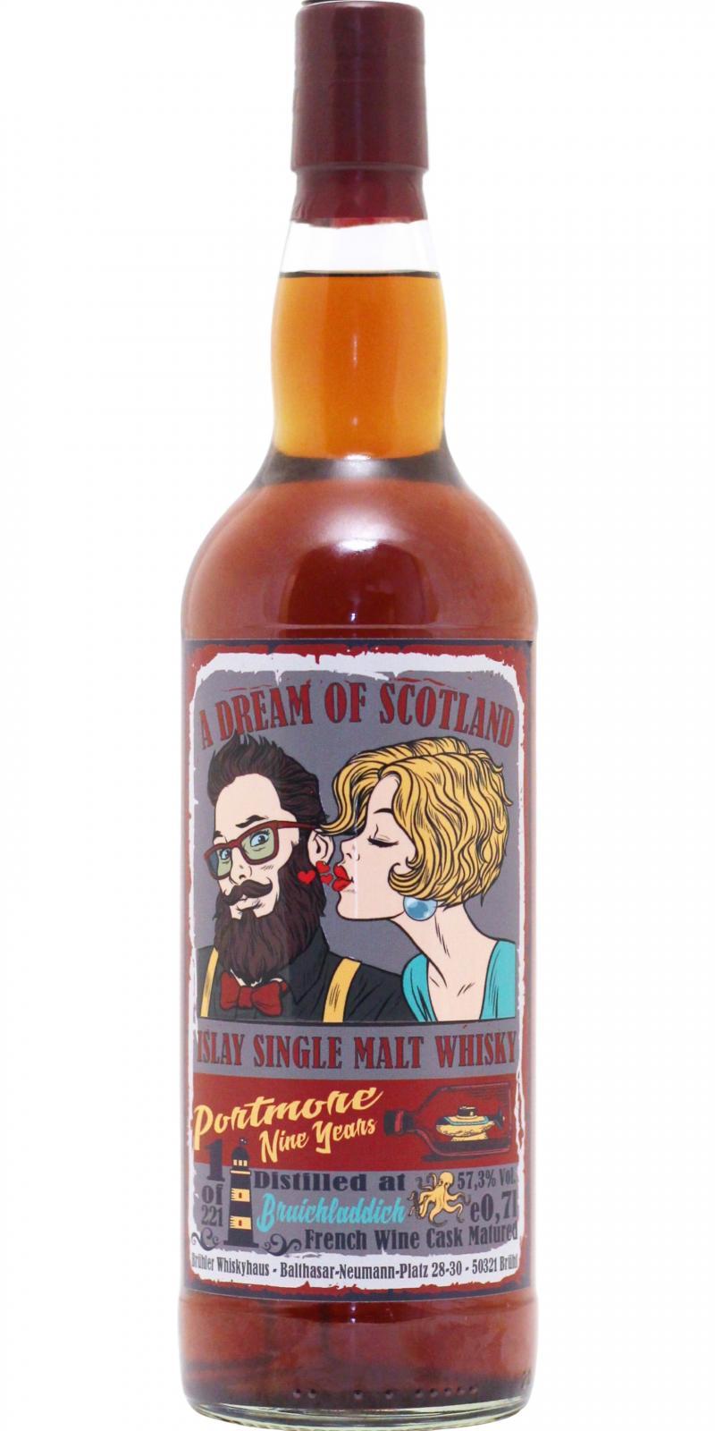 Bruichladdich 09-year-old Portmore BW A Dream of Scotland