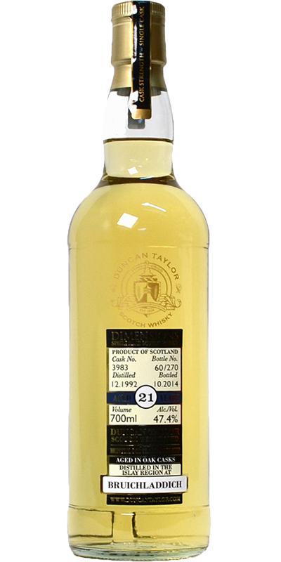 Bruichladdich 1992 DT Dimensions