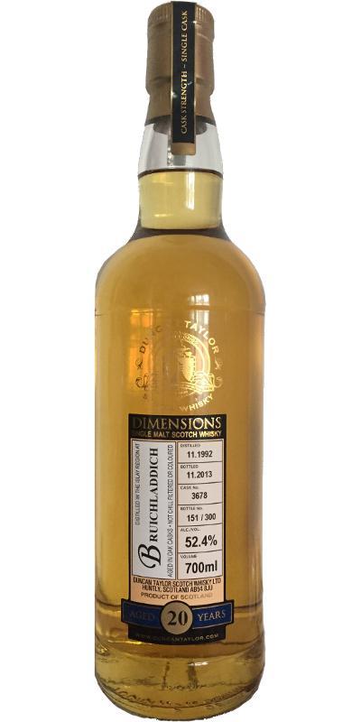 Bruichladdich 1992 DT Dimensions