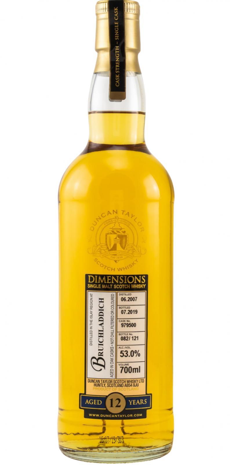 Bruichladdich 2007 DT Dimensions