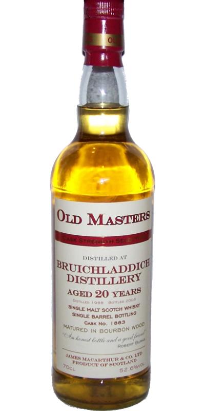 Bruichladdich 1988 JM Old Masters - Cask Strength Selection