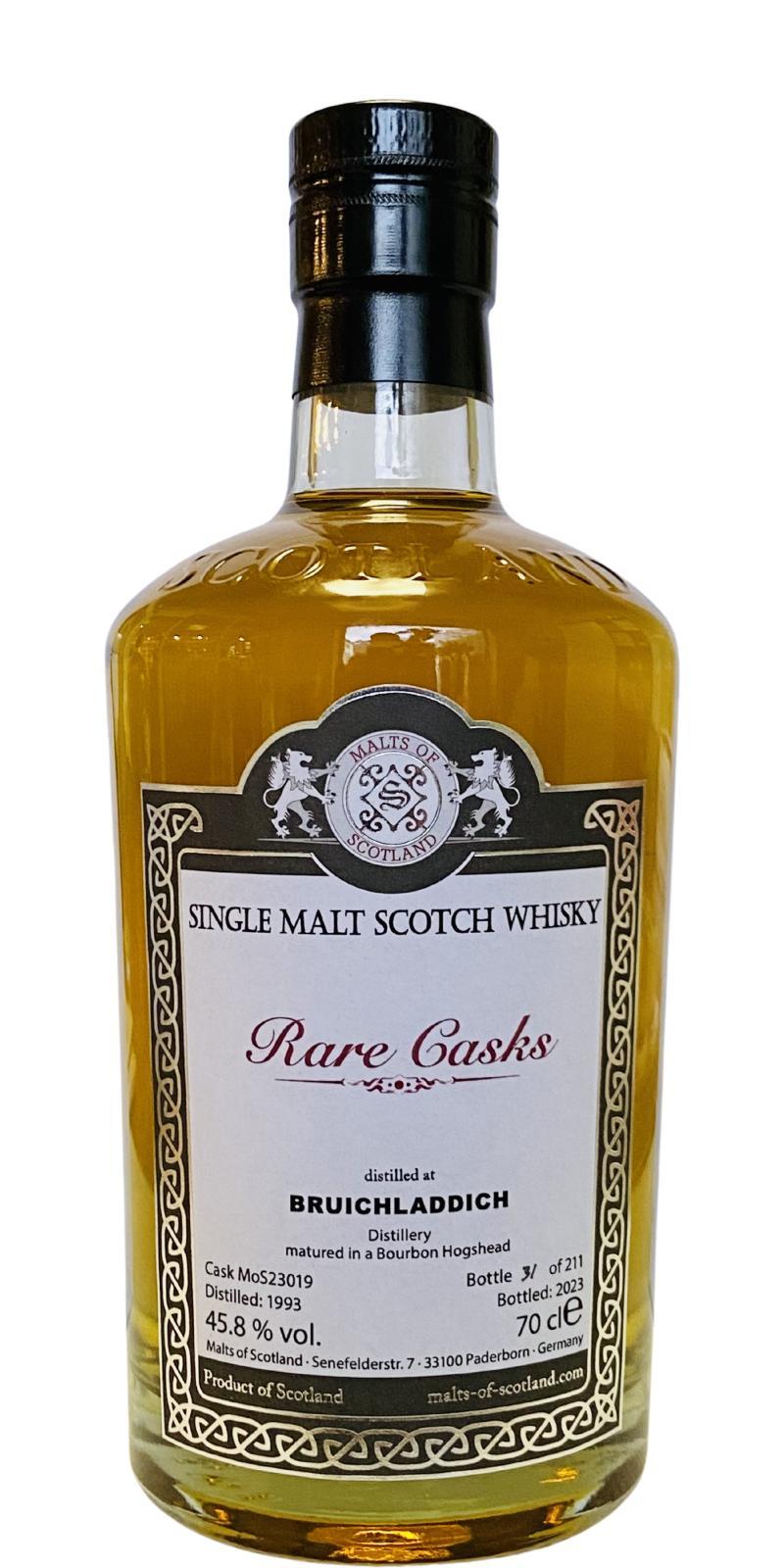 Bruichladdich 1993 MoS Rare Casks