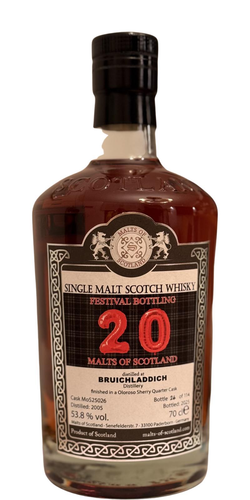 Bruichladdich 2005 MoS Festival Bottling 2025
