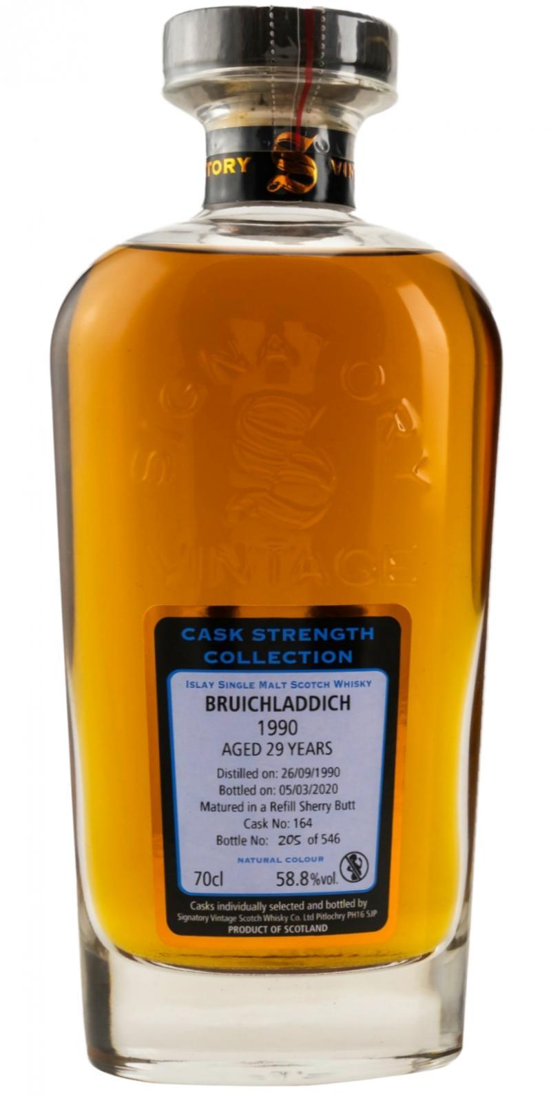 Bruichladdich 1990 SV Cask Strength Collection