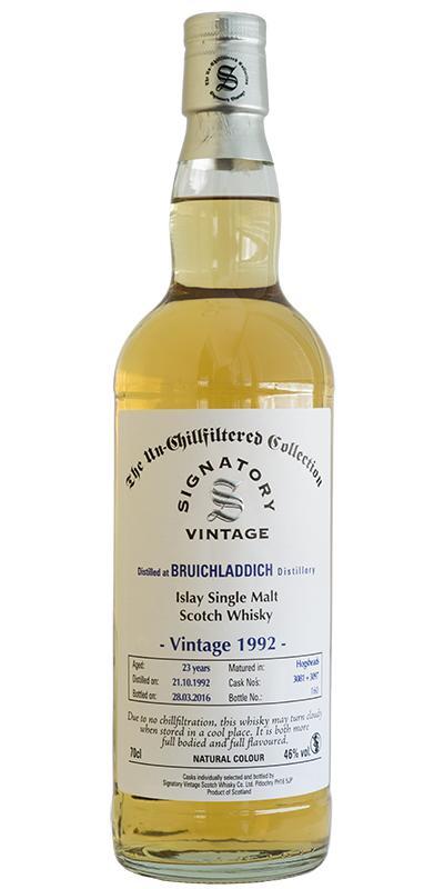 Bruichladdich 1992 SV The Un-Chillfiltered Collection