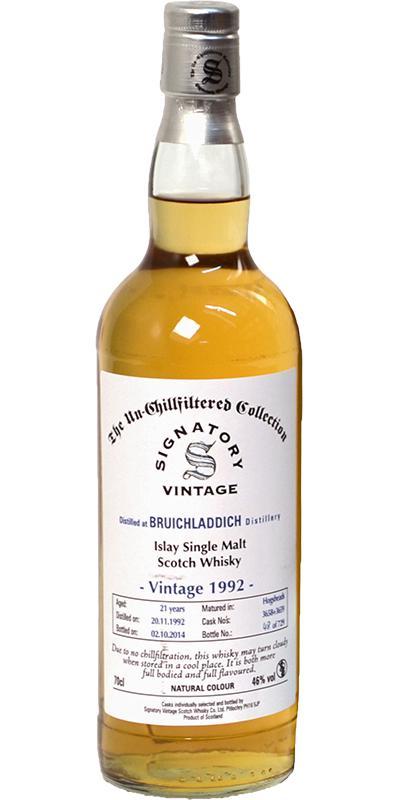Bruichladdich 1992 SV The Un-Chillfiltered Collection