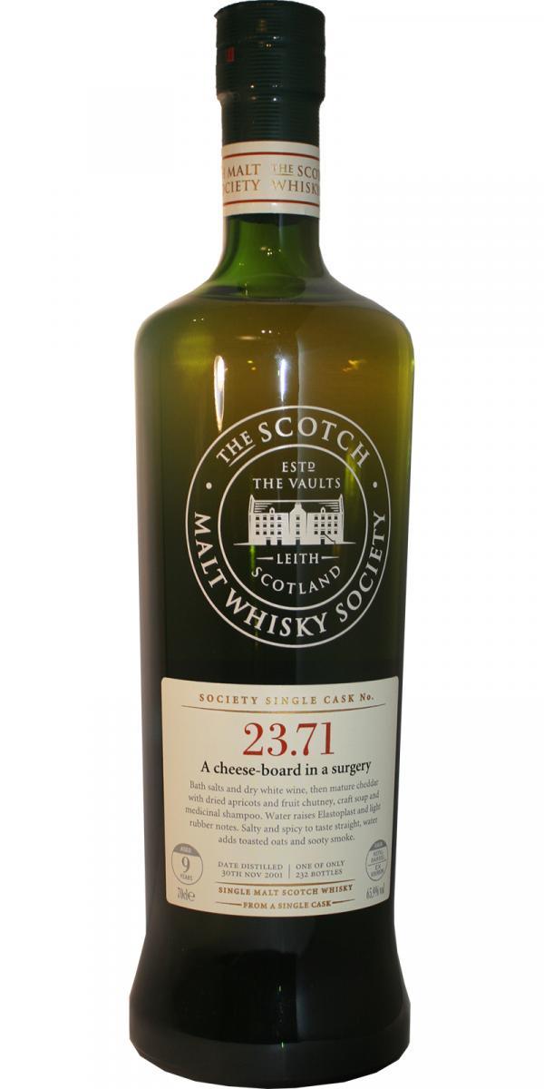 Bruichladdich 2001 SMWS 23.71 A cheese-board in a surgery
