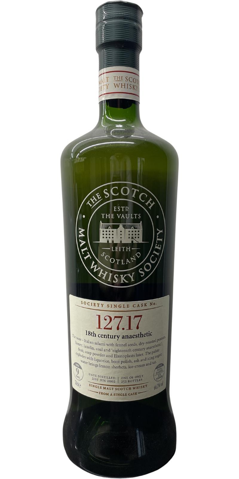 Port Charlotte 2002 SMWS 127.17 18th century anaesthetic