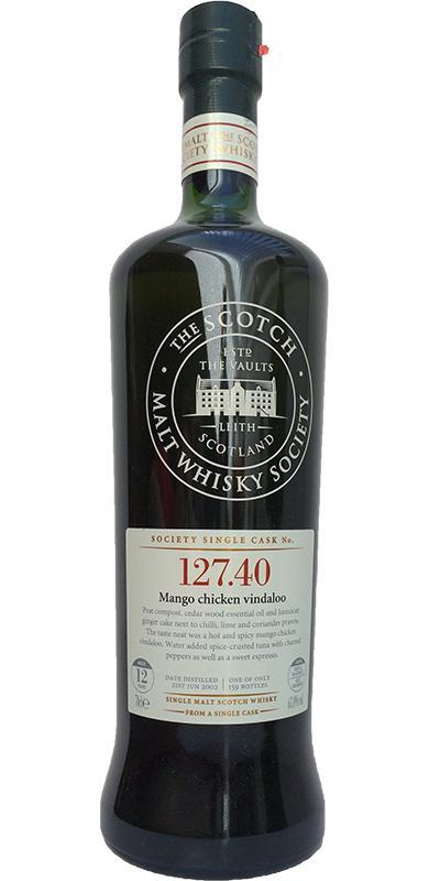Port Charlotte 2002 SMWS 127.40 Mango chicken vindaloo