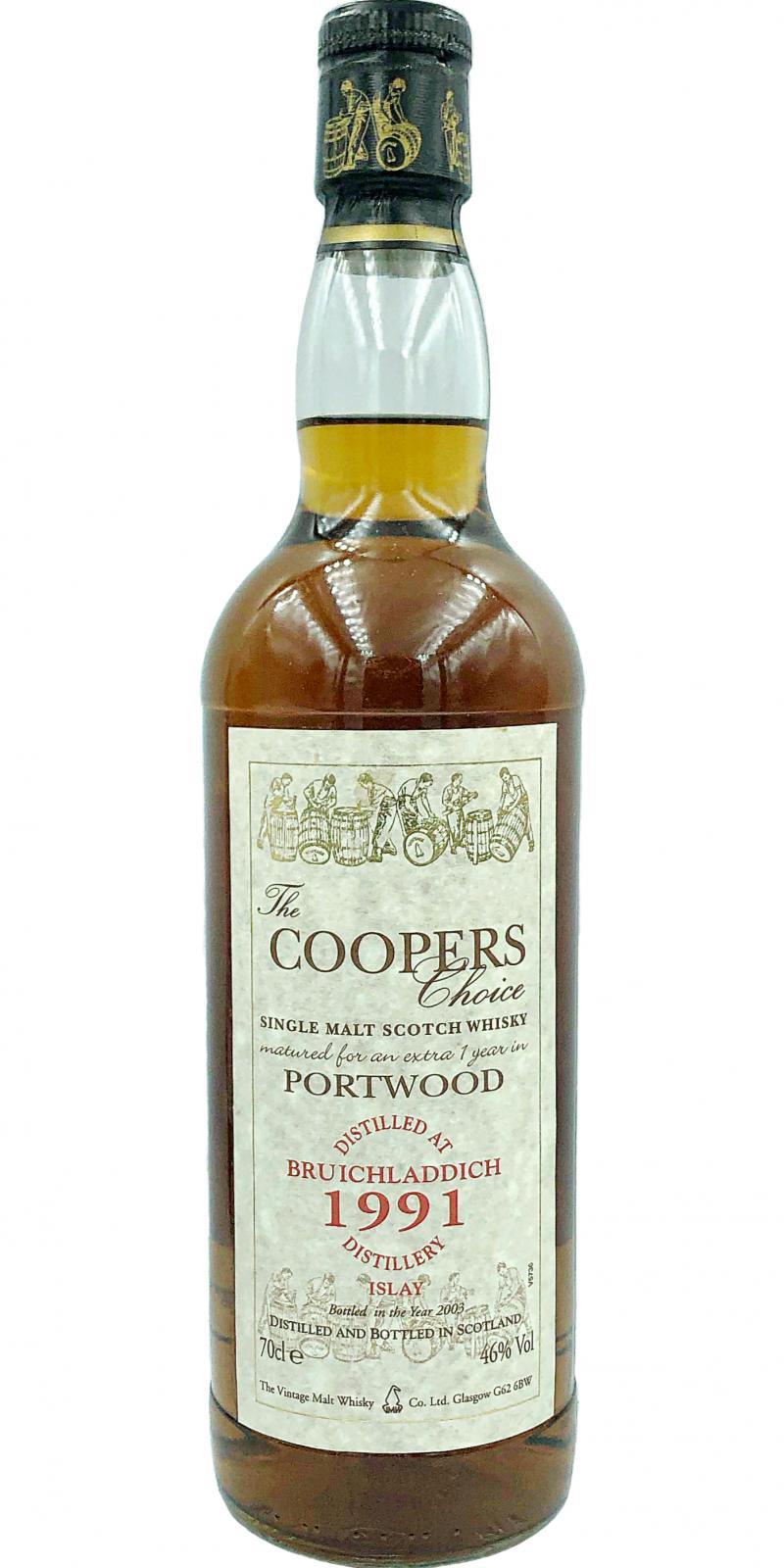 Bruichladdich 1991 VM The Cooper's Choice