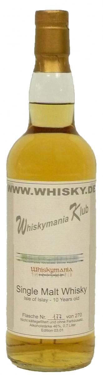 Whiskymania Klub 10-year-old - Isle of Islay Wm.de Edition 03/01