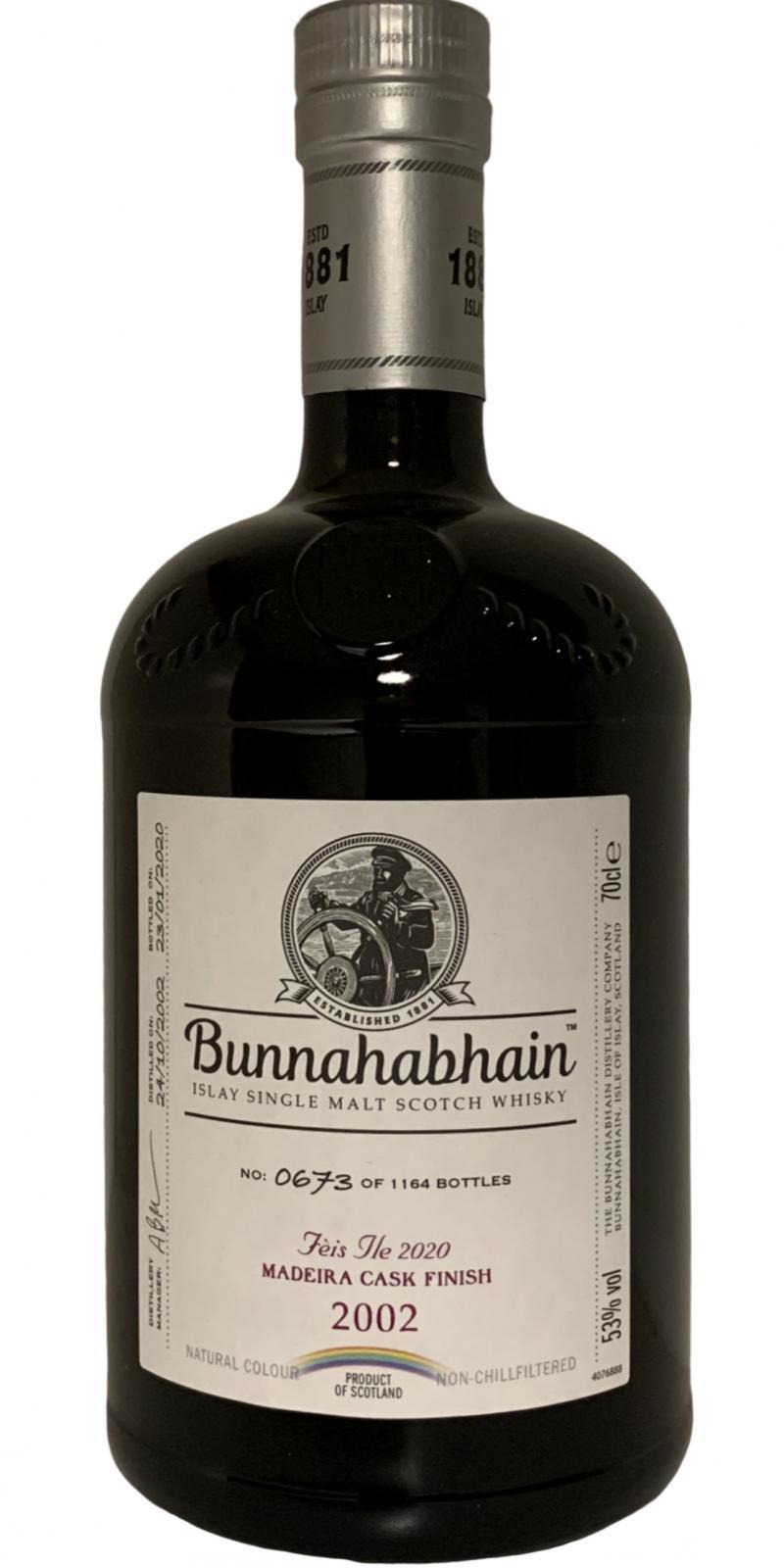 Bunnahabhain 2002 Feis Ile 2020